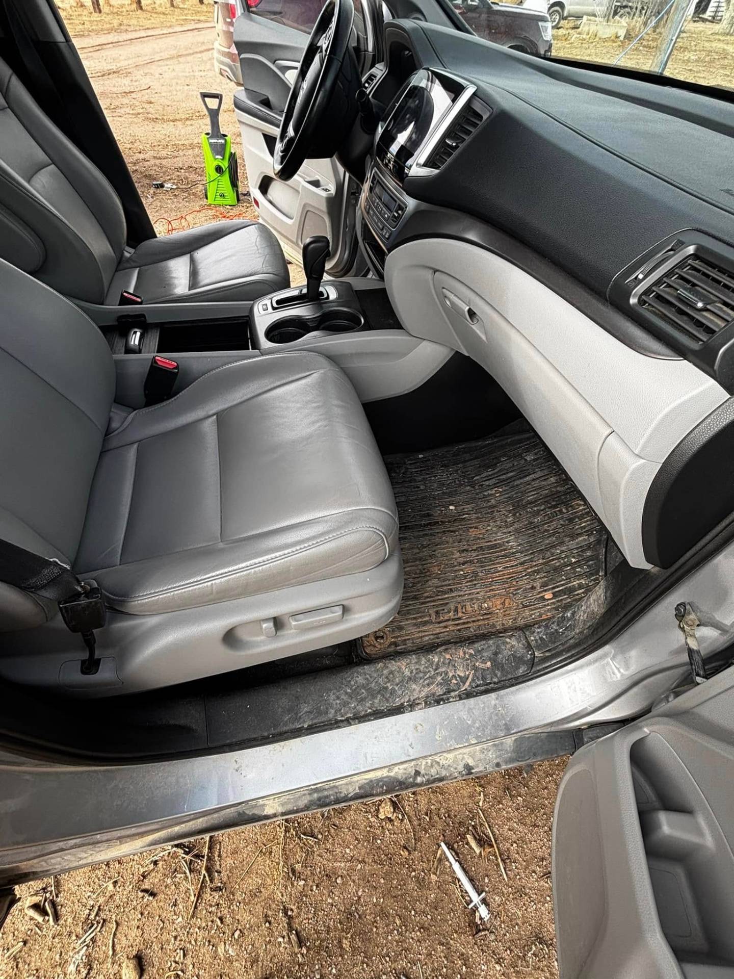 Clean front passenger area after detailing