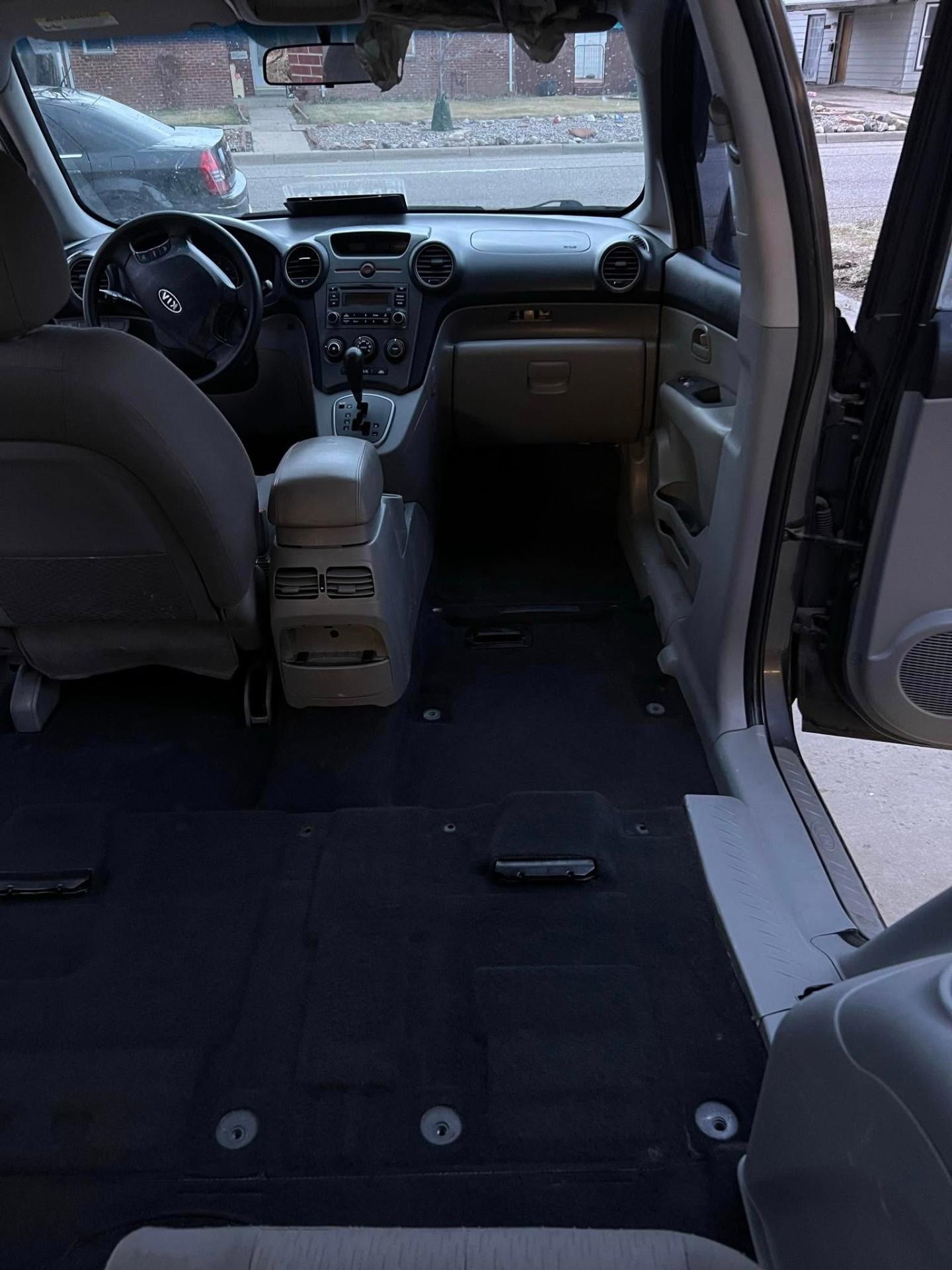 Dirty van rear interior before detailing